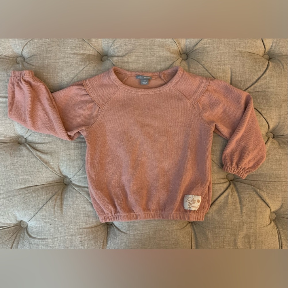 Girls Lucky Brand Sweatshirt / Sweater SZ 4T Pink